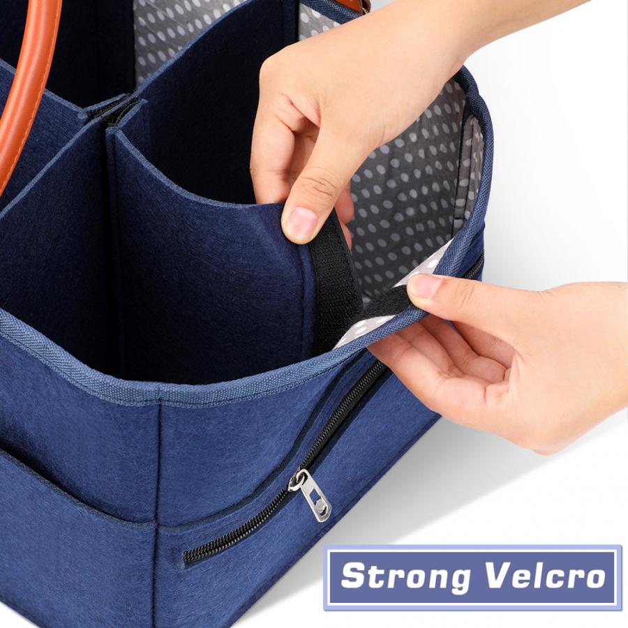 LITTLE STORY Premium Diaper Caddy - Blue