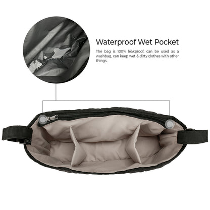 LITTLE STORY Premium Stroller Bag - Quilted - Black