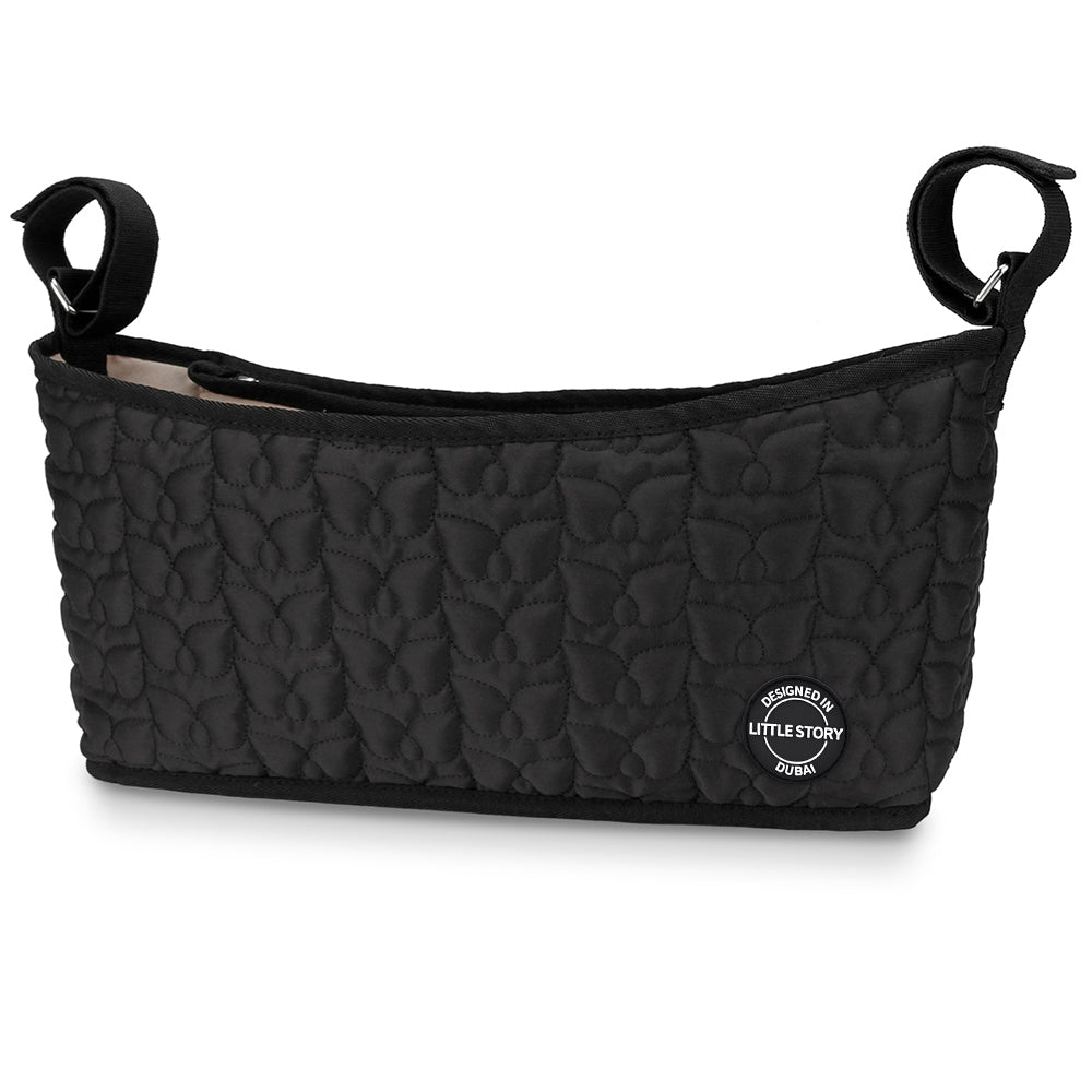 LITTLE STORY Premium Stroller Bag - Quilted - Black