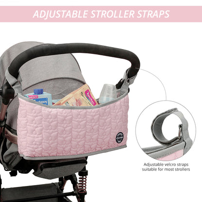 LITTLE STORY Premium Stroller Bag - Quilted - Pink