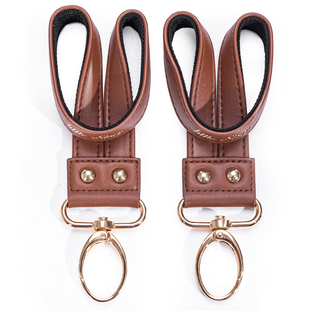 LITTLE STORY Premium Stroller Hooks - Brown