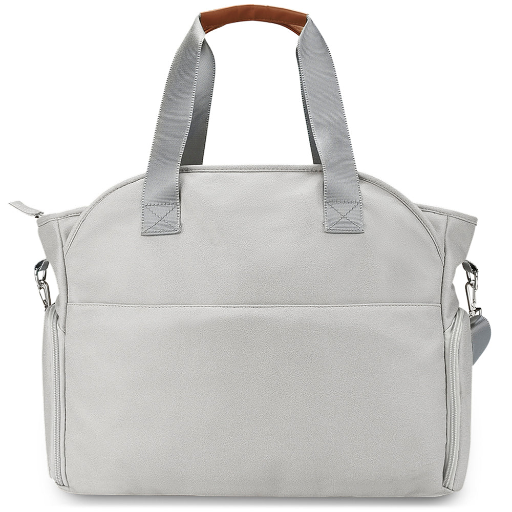 LITTLE STORY Quilted Diaper Bag w/Pacifier Pouch - Grey