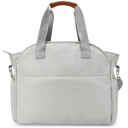 LITTLE STORY Quilted Diaper Bag w/Pacifier Pouch - Grey