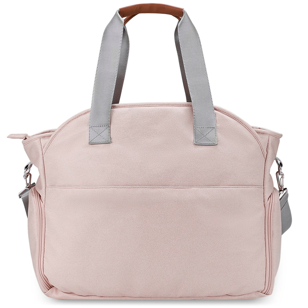 LITTLE STORY Quilted Diaper Bag w/Pacifier Pouch - Pink
