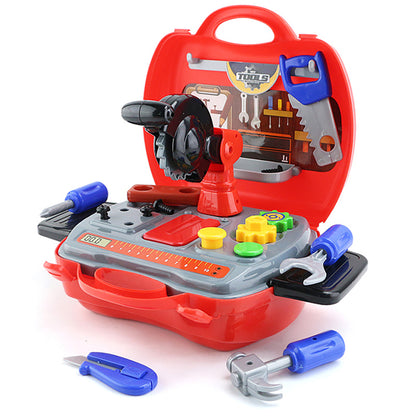 LITTLE STORY Role Play Mechanic/Junior Builder Toolbox Set (19 Pcs) - Red