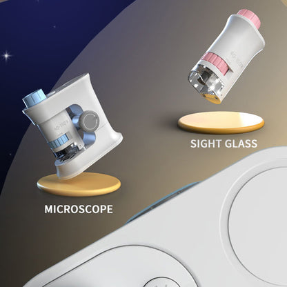 LITTLE STORY Scientific Portable Optical Microscope Toy(40 - 160X Zoom), STEM Series - Blue