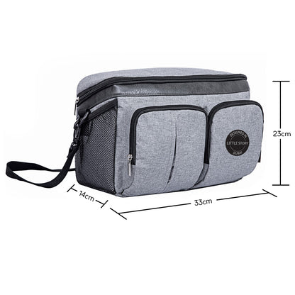 LITTLE STORY Stroller Organizer Travel Bag - Grey