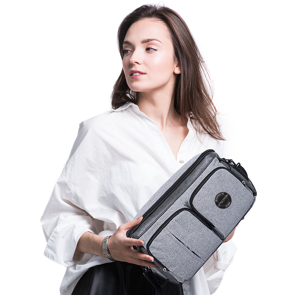 LITTLE STORY Stroller Organizer Travel Bag - Grey