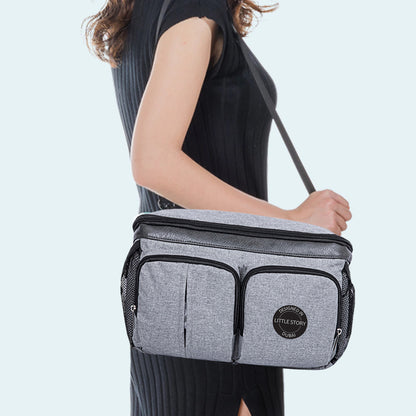 LITTLE STORY Stroller Organizer Travel Bag - Grey