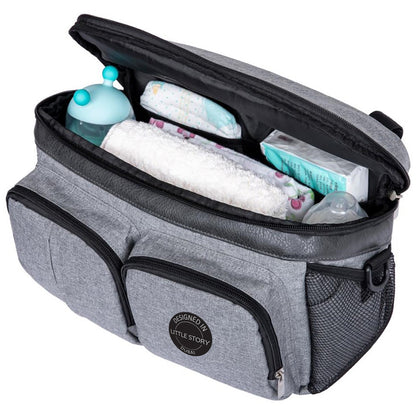 LITTLE STORY Stroller Organizer Travel Bag - Grey