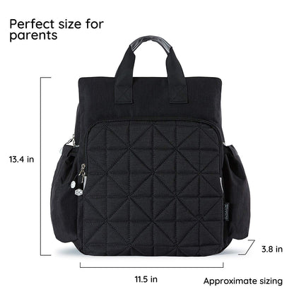 LITTLE STORY Styler Diaper Backpack - Black