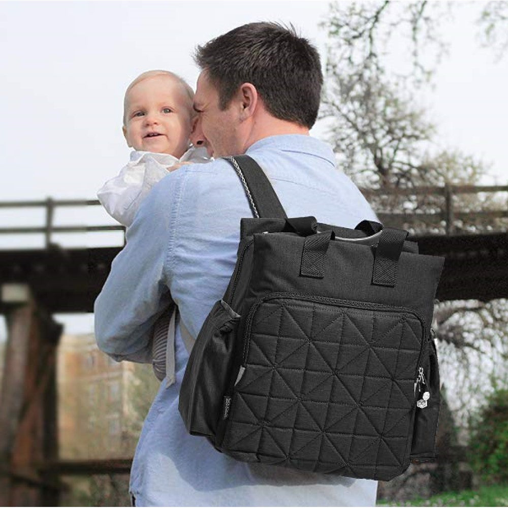 LITTLE STORY Styler Diaper Backpack - Black
