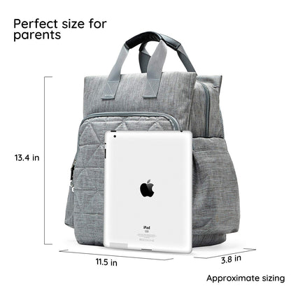 LITTLE STORY Styler Diaper Backpack - Grey