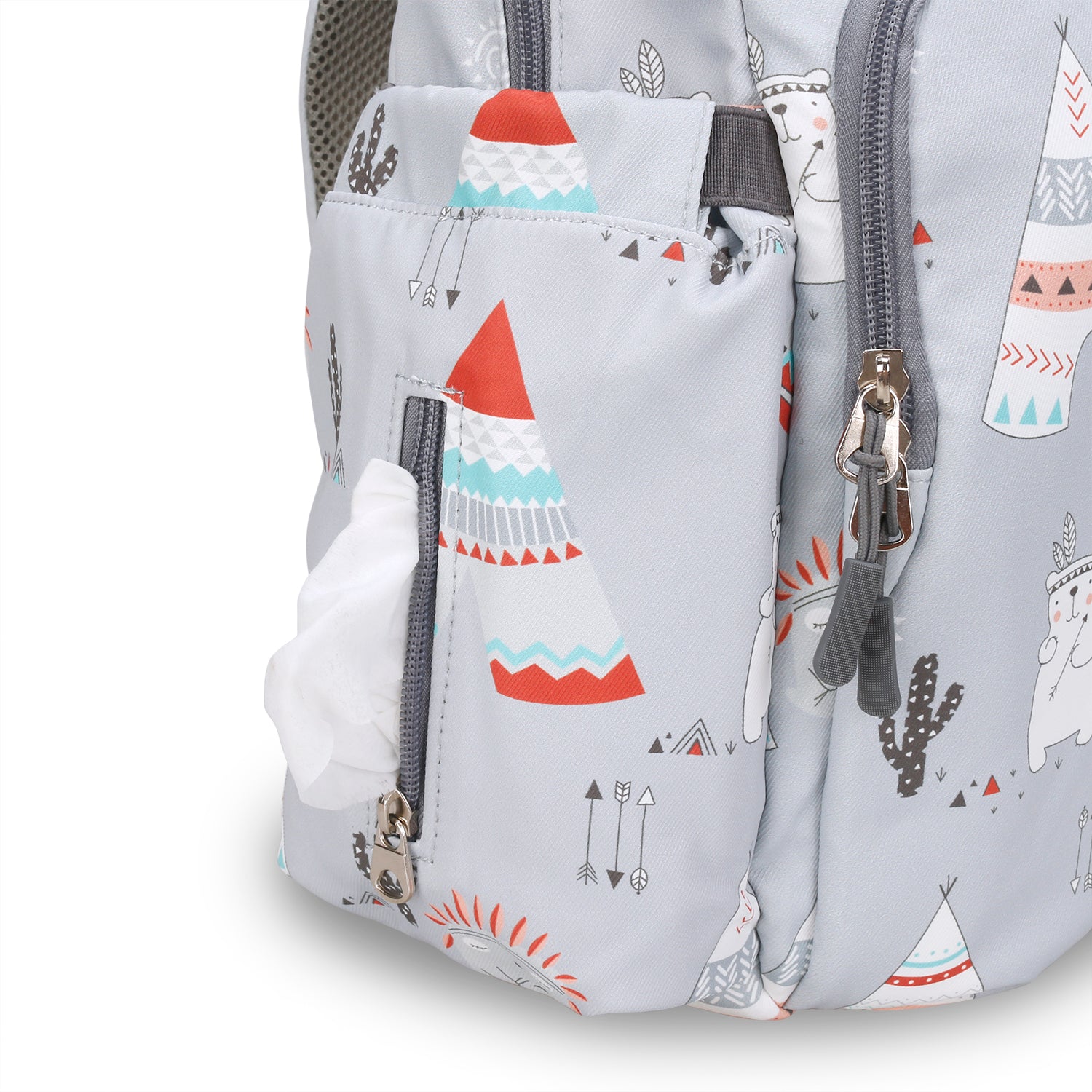 LITTLE STORY Styler Diaper Backpack - Polar Bear Grey