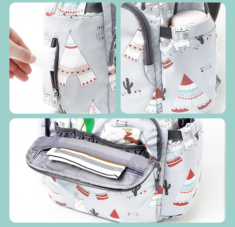 LITTLE STORY Styler Diaper Backpack - Polar Bear Grey