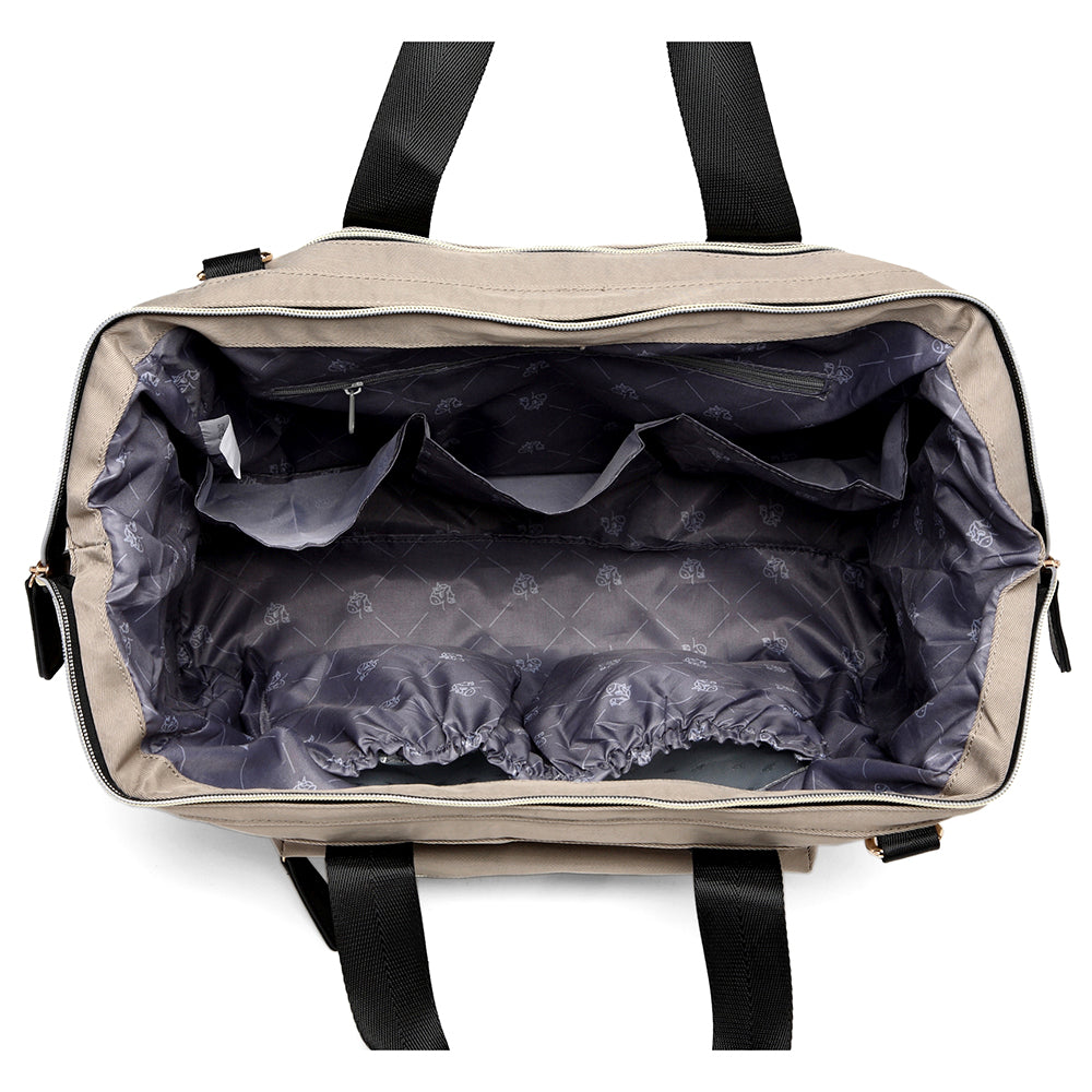 LITTLE STORY Zera Mom Dad Diaper Bag - Beige