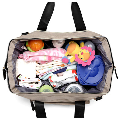 LITTLE STORY Zera Mom Dad Diaper Bag - Beige