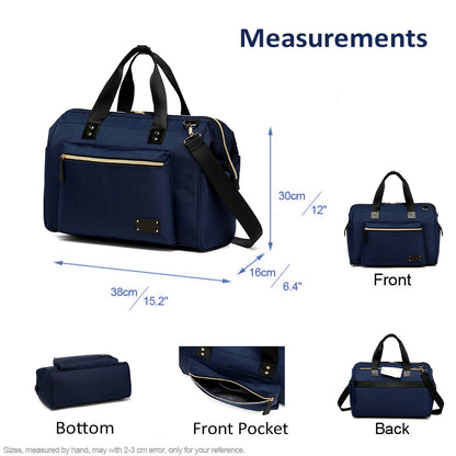 LITTLE STORY Zera Mom Dad Diaper Bag - Navy Blue