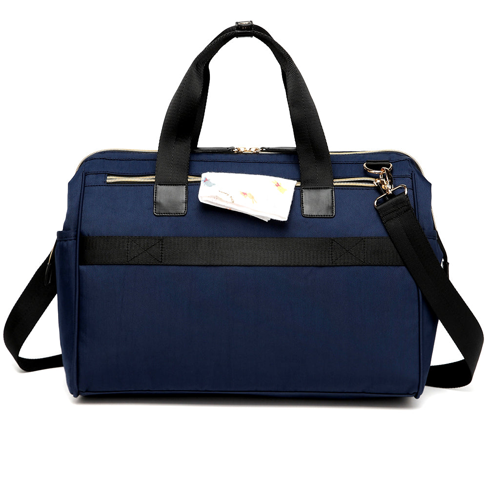 LITTLE STORY Zera Mom Dad Diaper Bag - Navy Blue