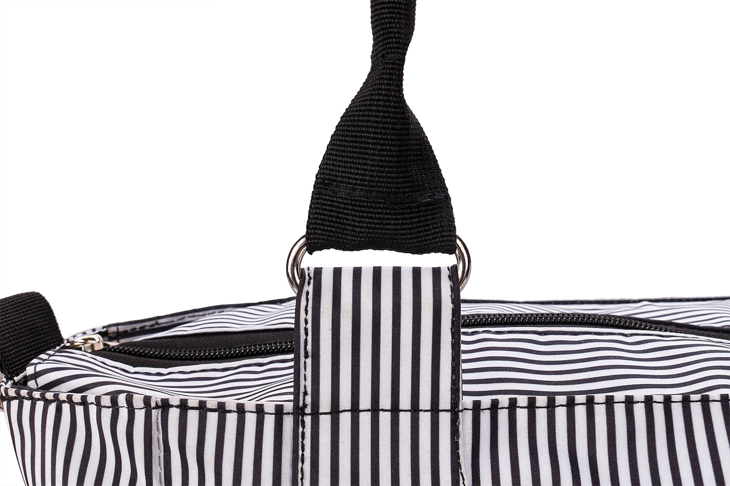LITTLE STORY diaper bag set of 6 with hooks - Black