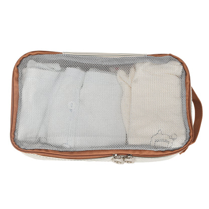 LITTLE STORY diaper bag set of 6 with hooks - Ivory