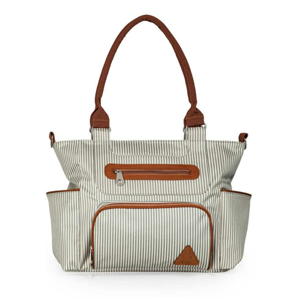 LITTLE STORY diaper bag set of 6 with hooks - Ivory