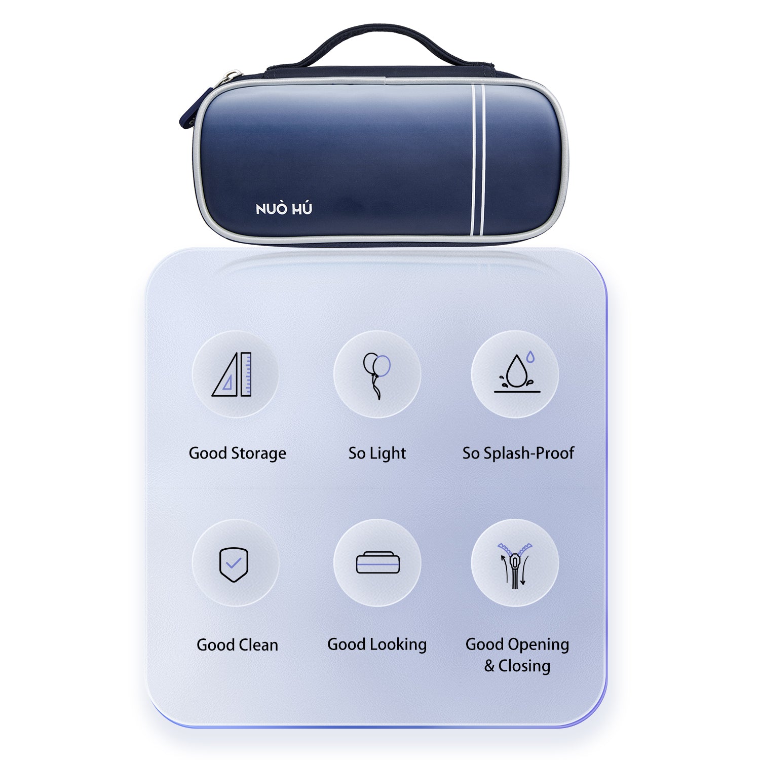 NOHOO Ergonomic Pencil Case - Blue