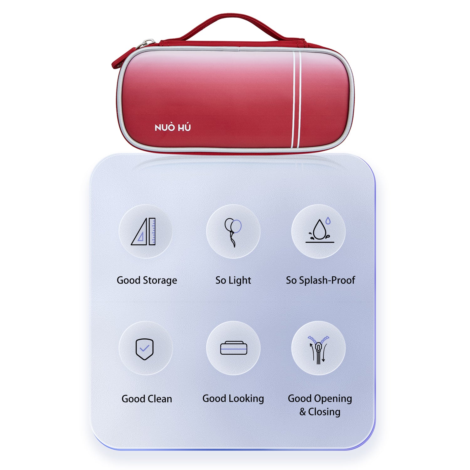 NOHOO Ergonomic Pencil Case - Baby Red