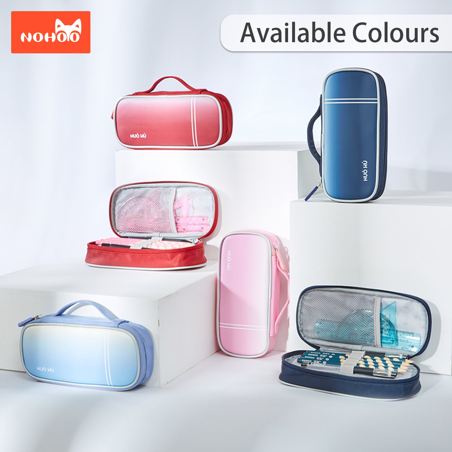 NOHOO Ergonomic Pencil Case - Baby Red