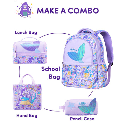 NOHOO Kids Tuition Bag/Hand Lunch Bag Mermaid - Purple