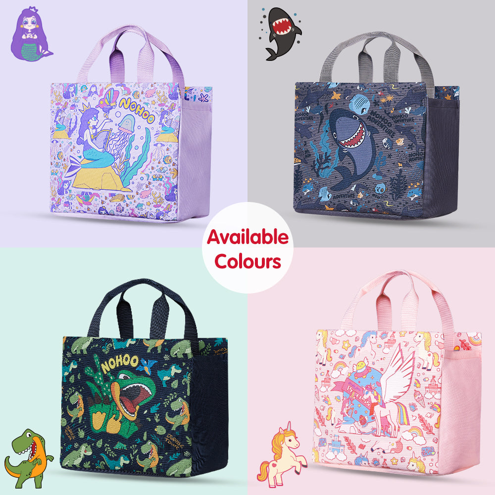 NOHOO Kids Tuition Bag/Hand Lunch Bag Mermaid - Purple