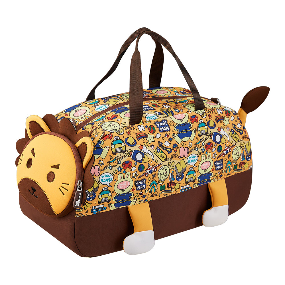 Nohoo 3D Cute Lion Kids Duffle Bag/Activity Bag - Brown, 18 inch