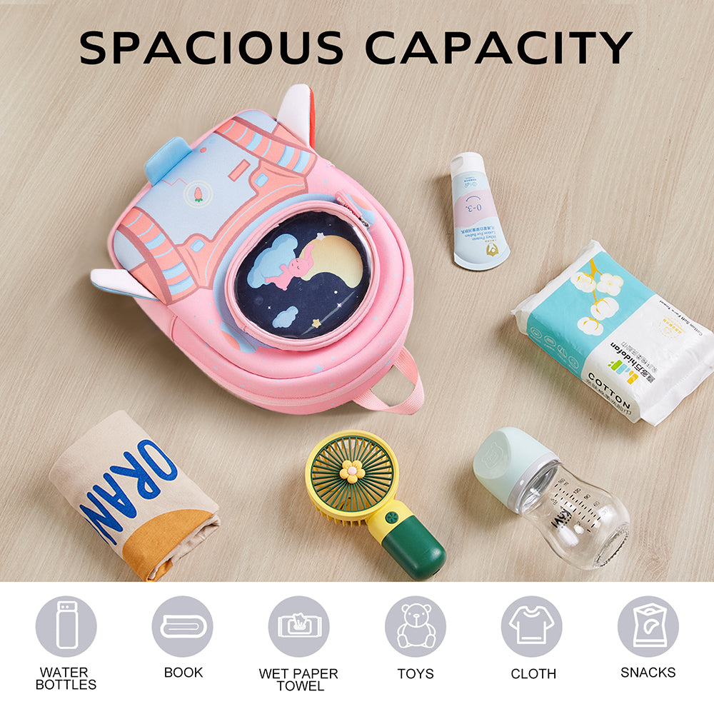 NOHOO 3D Astronaut Kids School Bag/Activity Bag 10 inch - Pink