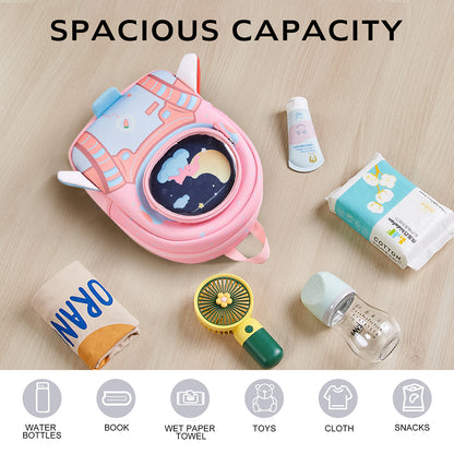 NOHOO 3D Astronaut Kids School Bag/Activity Bag 10 inch - Pink