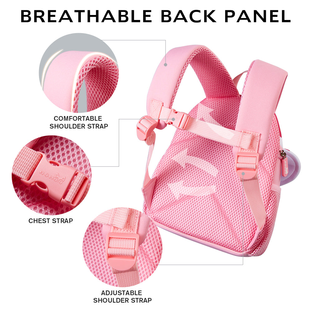 NOHOO 3D Cute Marshmallow Kids School Bag/Activity Bag 10 inch- Pink