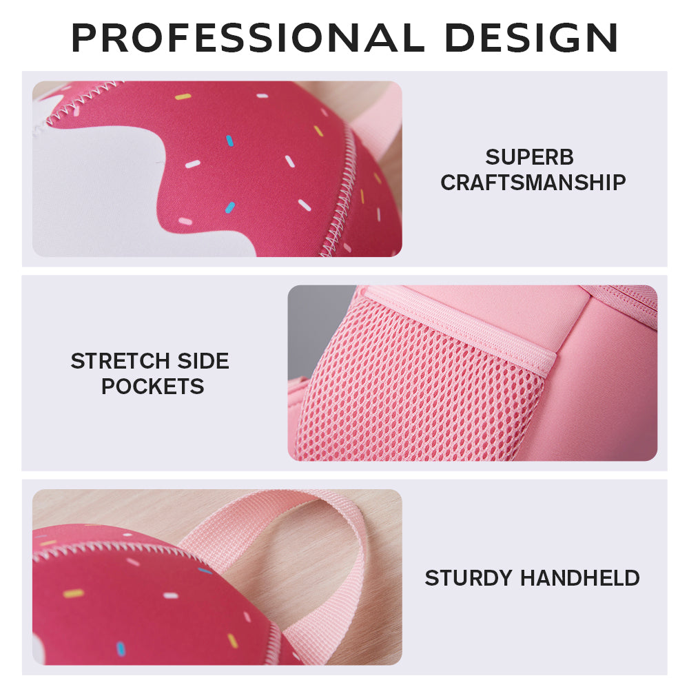 NOHOO 3D Cute Marshmallow Kids School Bag/Activity Bag 10 inch- Pink