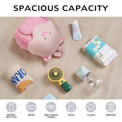 حقيبة مدرسية/حقيبة أنشطة للأطفال بتصميم بيبا ثلاثي الأبعاد من نوهو - وردي