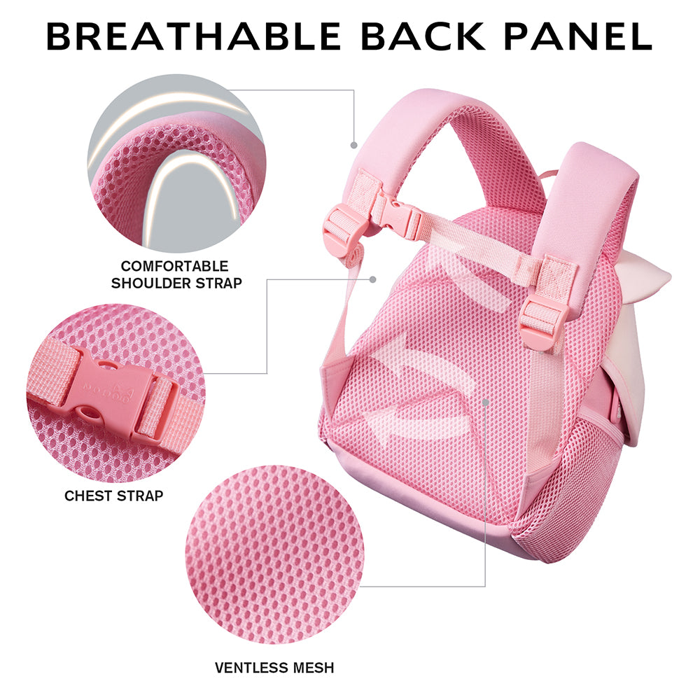 حقيبة مدرسية/حقيبة أنشطة للأطفال بتصميم بيبا ثلاثي الأبعاد من نوهو - وردي