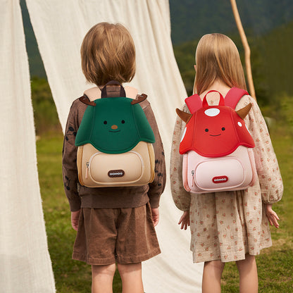 حقيبة مدرسية/حقيبة أنشطة للأطفال بتصميم رنة لطيفة ثلاثية الأبعاد من Nohoo مقاس 10 بوصات - أخضر