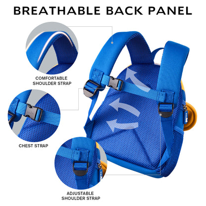 حقيبة مدرسية/حقيبة أنشطة للأطفال بتصميم كرة طائرة ثلاثية الأبعاد من Nohoo مقاس 10 بوصات - أزرق