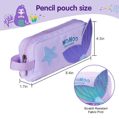 NOHOO Kids Pencil Case/Color Bag Mermaid - Purple