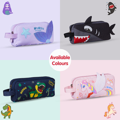 NOHOO Kids Pencil Case/Color Bag Shark - Grey