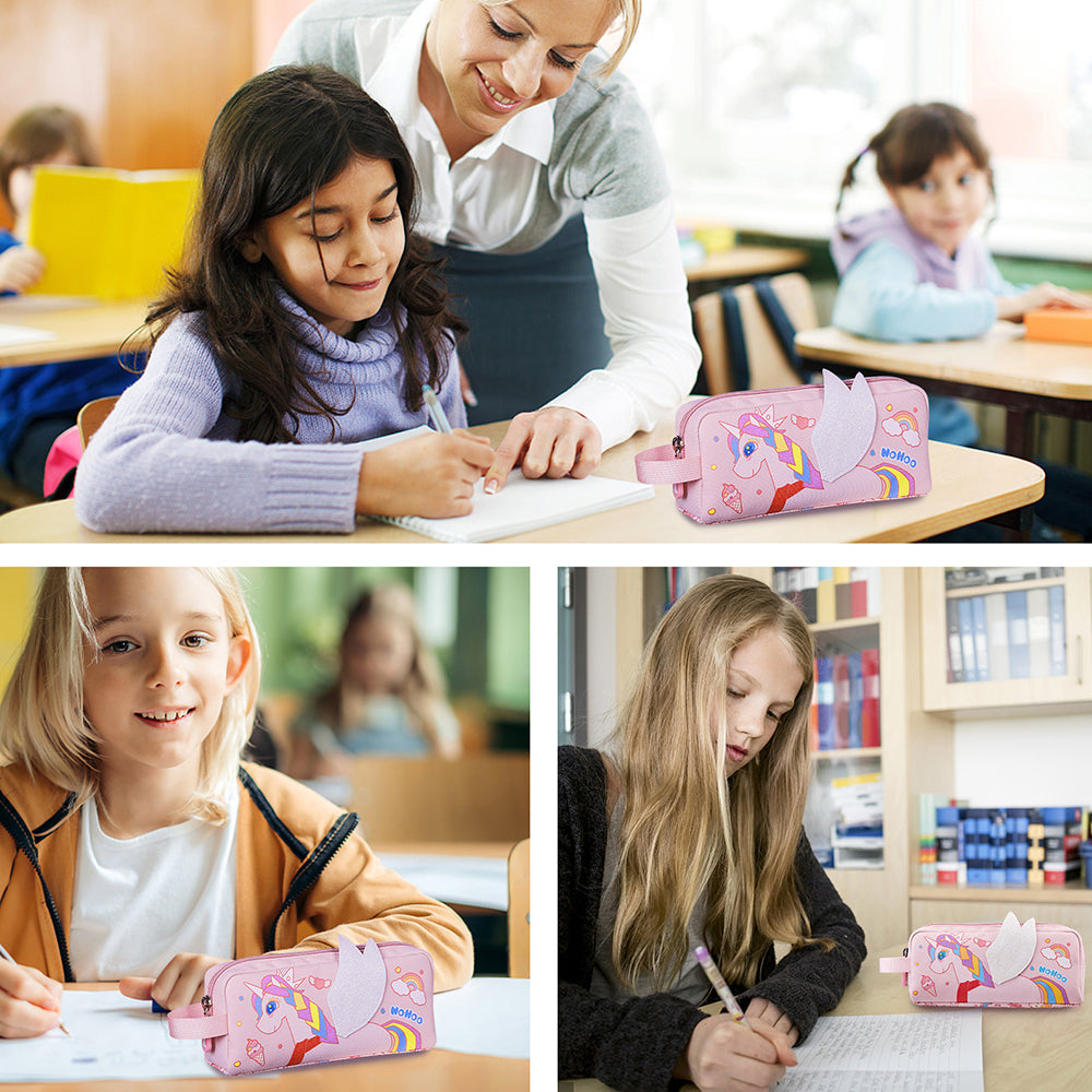 NOHOO Kids Pencil Case/Color Bag Unicorn - Pink