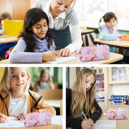 NOHOO Kids Pencil Case/Color Bag Unicorn - Pink