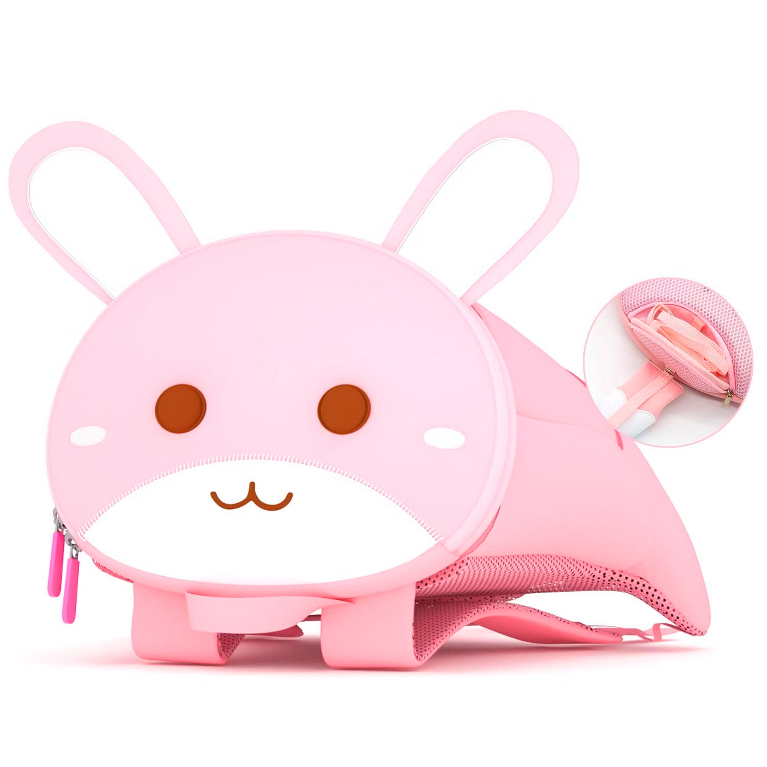 NOHOO Pre School 3D Bag Rabbit Pink (Medium)