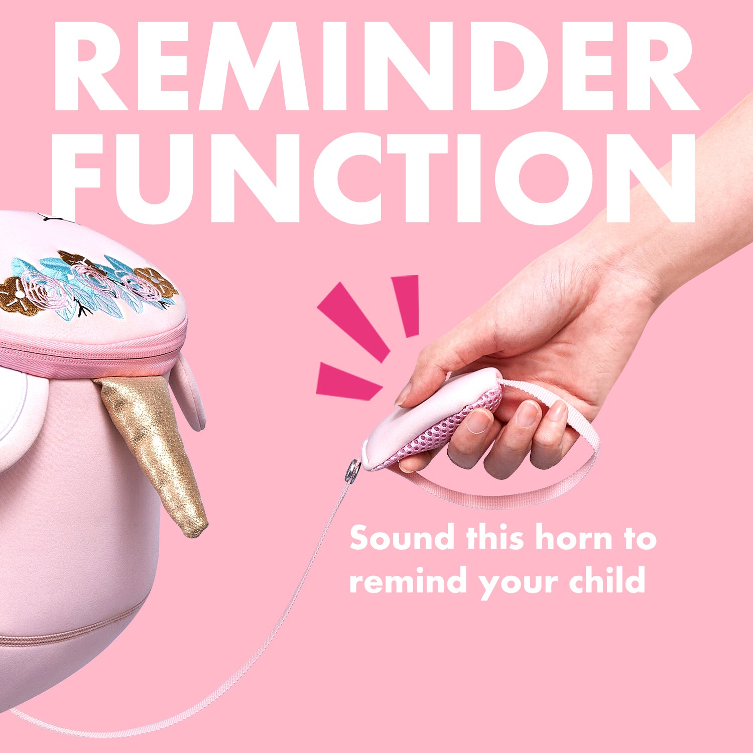 NOHOO Pre School 3D Bag Unicorn Pink (Medium)