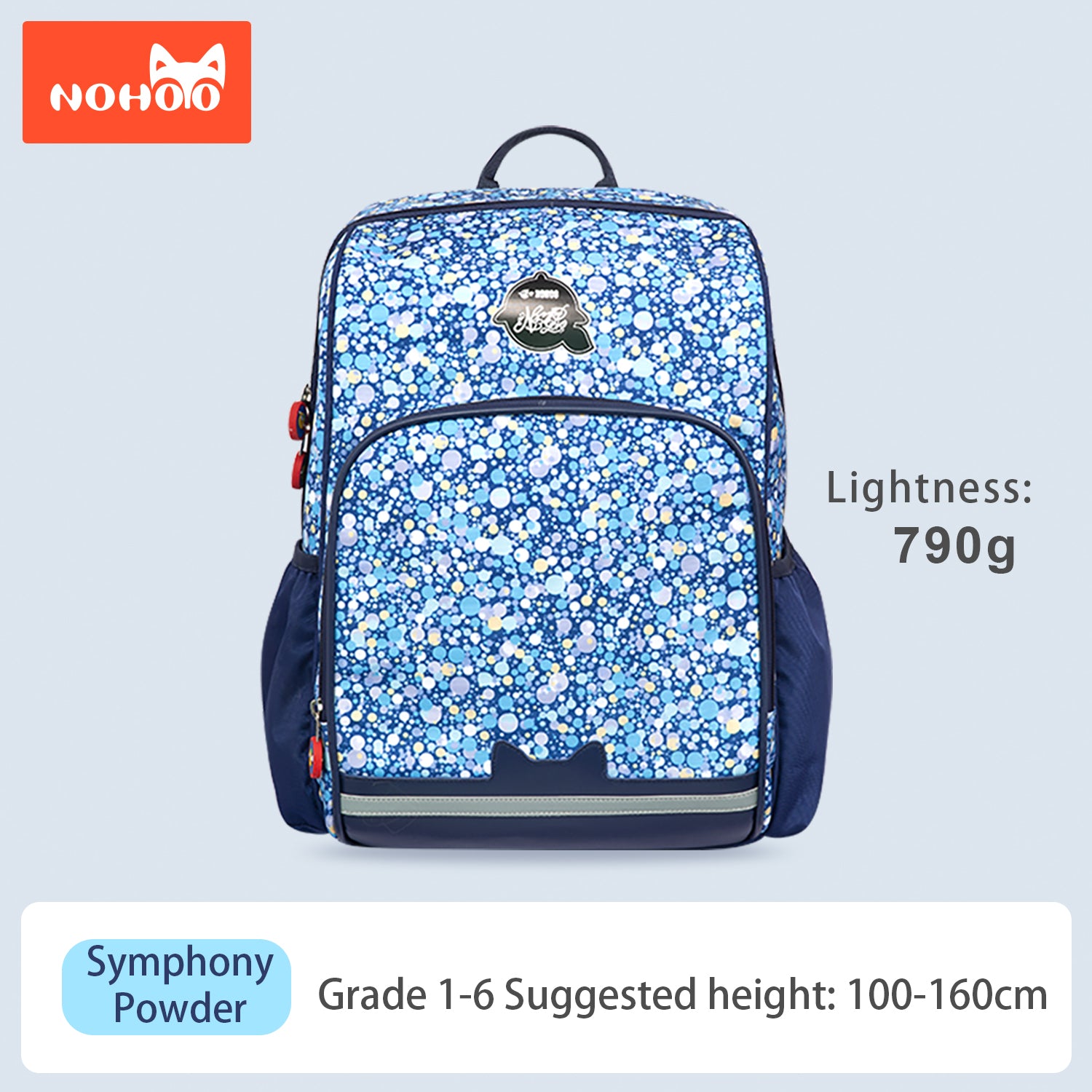 NOHOO School Bag - Retro Blue