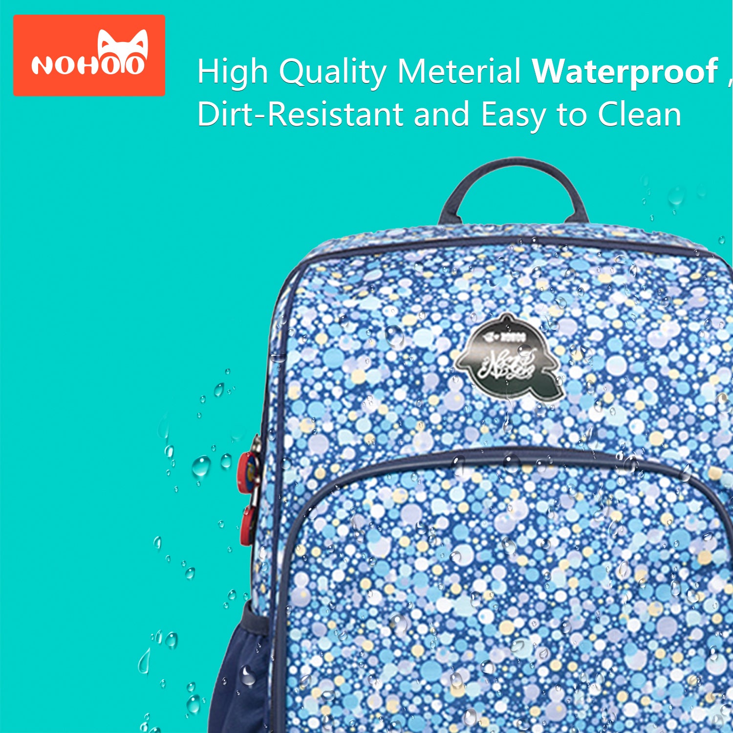 NOHOO School Bag - Retro Blue