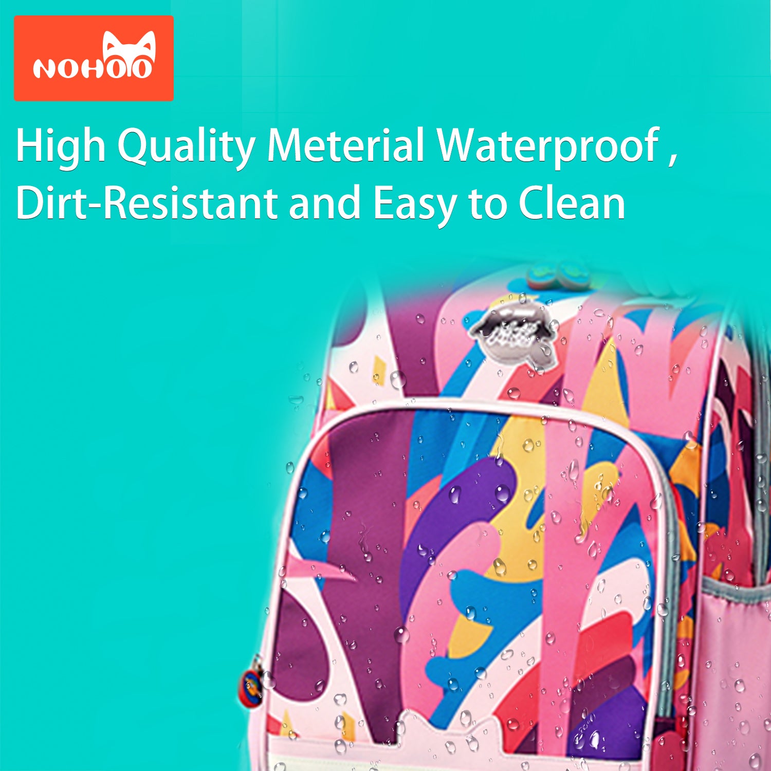 NOHOO School Bag - Symphony Pink