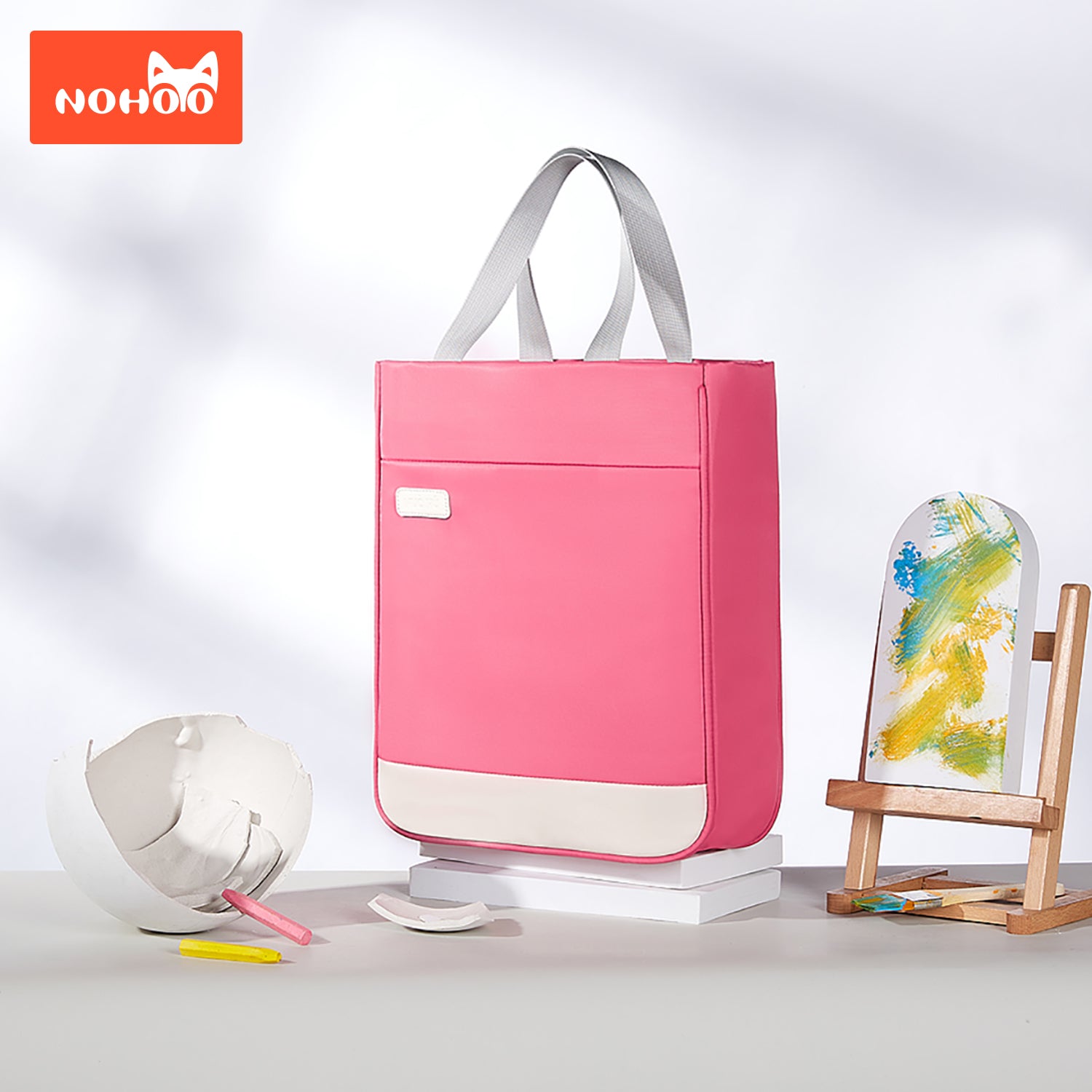 NOHOO School Hand Bag - Rose Red